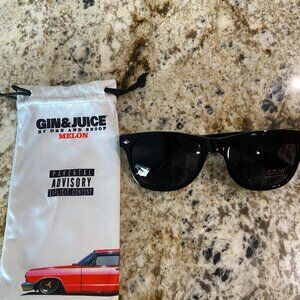 NEW Gin & Juice by Dre and Snoop Black sunglasses & Soft microfiber pouch